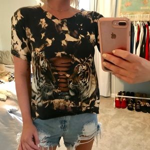 Bleach Dyed Tiger Tee